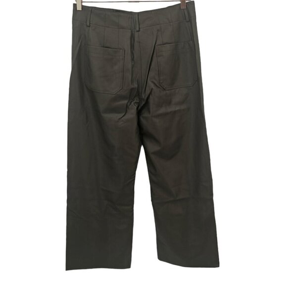 Anthropologie Plus Size 24W Colette Cropped Wide Leg Faux Leather Pants NWT - Picture 5 of 13